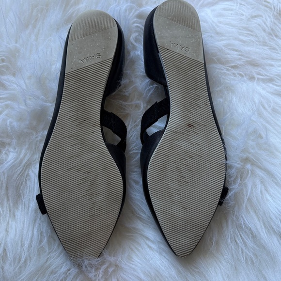 Anthropologie SAVA SOFTWALK D'ORSAY LENNOX FLATS SHOE Black size 39 US 8 - Picture 5 of 8